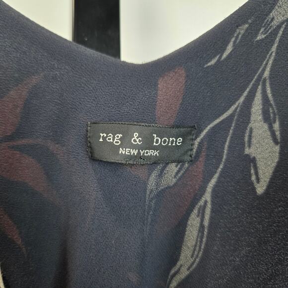 Rag and Bone Mallory Floral Silk Midi Dress Twill Slip Tank Indie Small - Picture 5 of 9